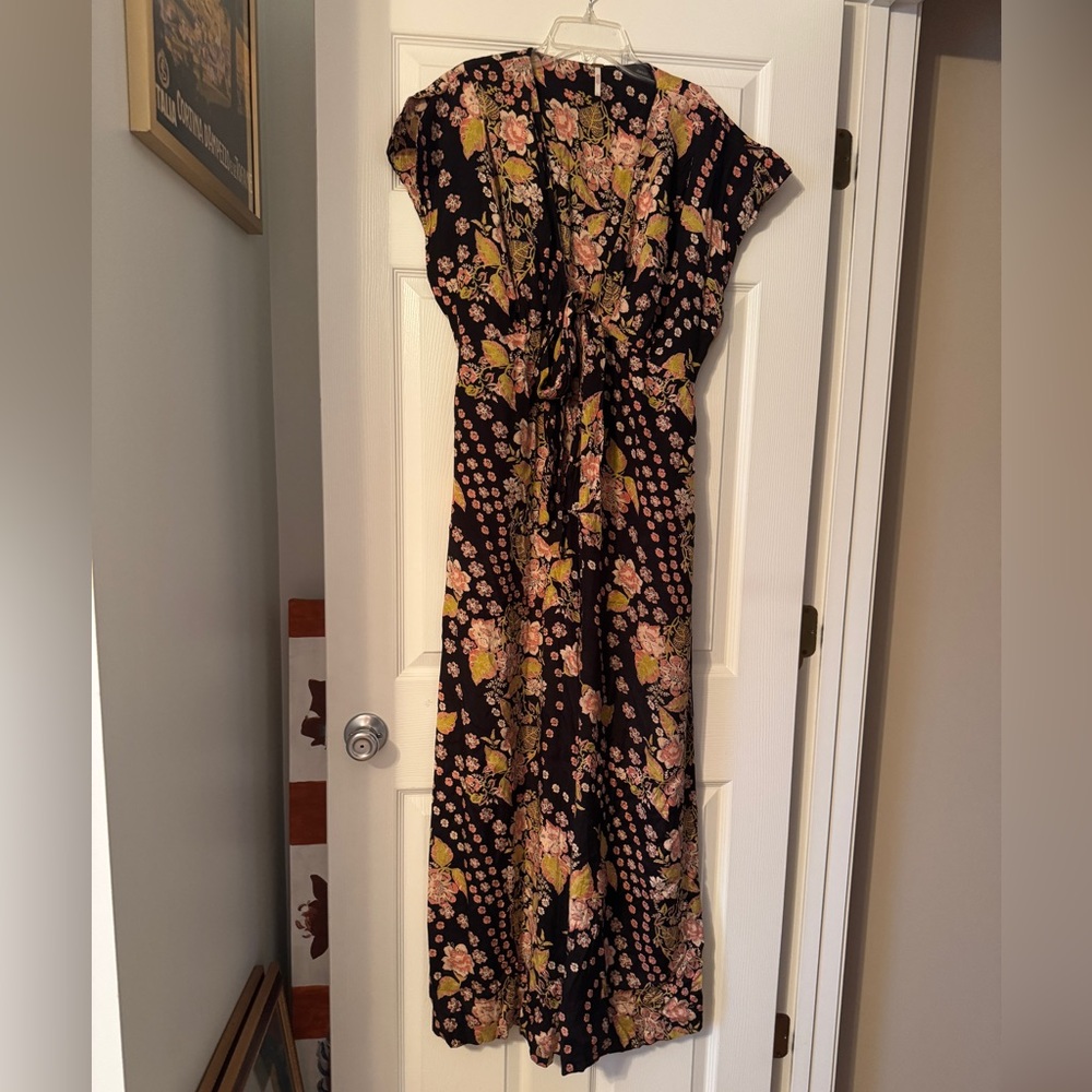 Free People Floral Print Jumpsuit
